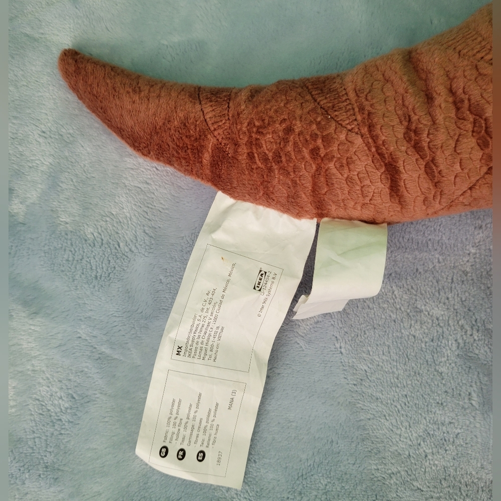 Plush Triceratops Dinosaur Toy Ikea Jattelik 27" Dinosaur Stuffed Animal Decor - Picture 3 of 5